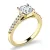 Dámský prsten žluté zlato 585/1000 přírodní diamanty 1.04 ct G/SI 10960-ZL-DIA
