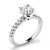 Dámský prsten bílé zlato 585/1000 přírodní diamanty 1.090 ct G/SI 10961-B-DIA