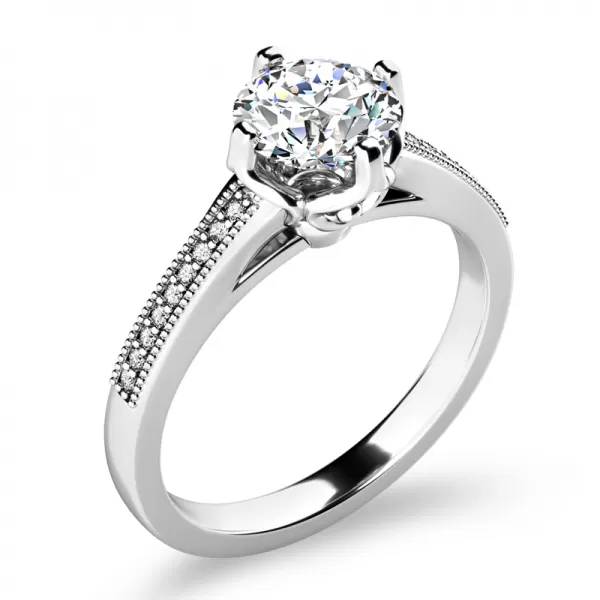 Dámský prsten bílé zlato 585/1000 přírodní diamant 0.099 ct G/SI 10977-B-DIA