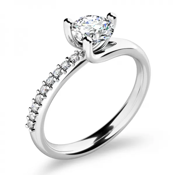 Zásnubní prsten bílé zlato 585/1000 zirkony ZP-10964-B-ZIR