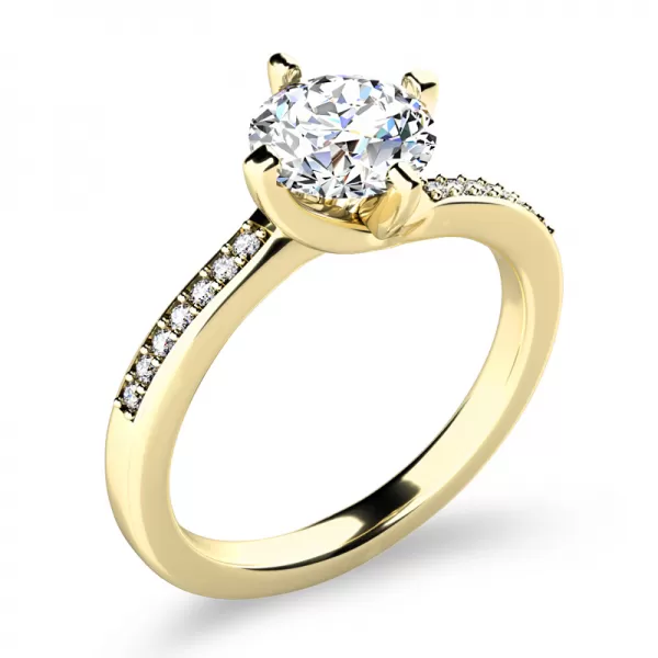 Dámský prsten žluté zlato 585/1000 přírodní diamanty 1.077 ct 10963-ZL-DIA