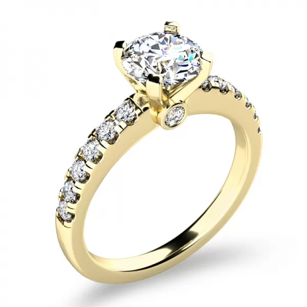 Zásnubní prsten žluté zlato 585/1000 přírodní diamanty 1.170 ct G/SI ZP-10959-ZL-DIA