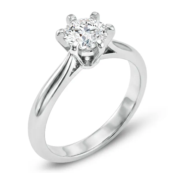 Dámský prsten bílé zlato 585/1000 přírodní diamant 0.620ct G/SI 10999-B-DIA