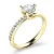 Dámský prsten žluté zlato 585/1000 přírodní diamanty 0.754 ct 10964-ZL-DIA