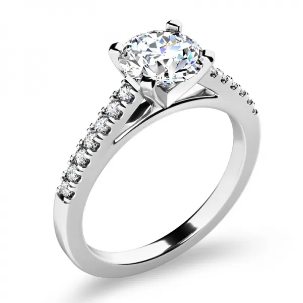 Dámský prsten bílé zlato 585/1000 přírodní diamanty 1.04 ct G/SI 10960-B-DIA