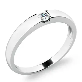 Zásnubní prsten bílé zlato 585/1000 přírodní diamant 0.055 ct G/SI ZP-10978-B-DIA