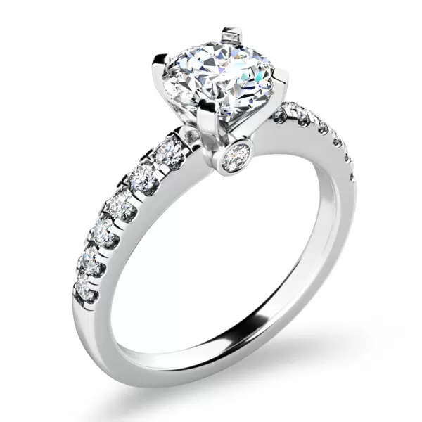 Zásnubní prsten bílé zlato 585/1000 zirkony ZP-10959-B-ZIR