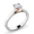 Zásnubní prsten bílé zlato 585/1000 přírodní diamantem 0.62ct G/SI ZP-10966-BCV-DIA