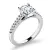 Zásnubní prsten bílé zlato 585/1000 přírodní diamanty 1.04 ct G/SI ZP-10960-B-DIA