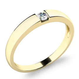 Zásnubní prsten žluté zlato 585/1000 zirkon ZP-10978-ZL-ZIR