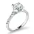 Dámský prsten bílé zlato 585/1000 přírodní diamanty 1.10 ct 10962-B-DIA