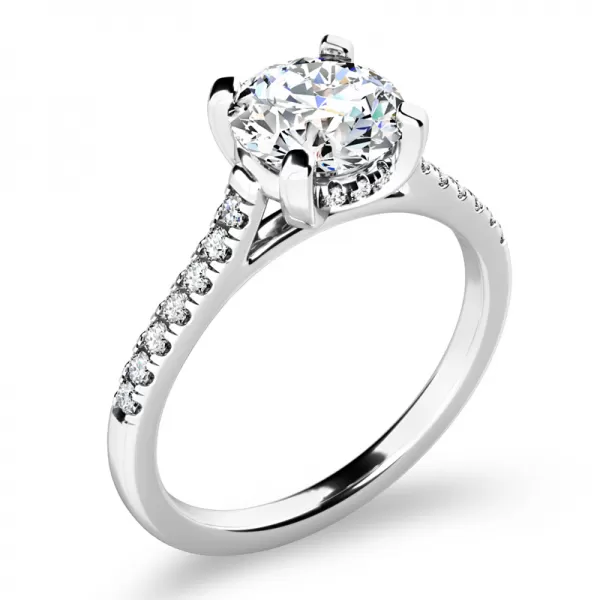 Dámský prsten bílé zlato 585/1000 přírodní diamanty 1.10 ct 10962-B-DIA