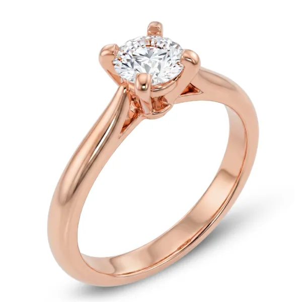 Zásnubní prsten růžové zlato 585/1000 přírodní diamant 0.41 ct G/SI ZP-10202-CV-DIA