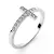 Dámský prsten bílé zlato 585/1000 přírodní diamant G/SI křížek 140032-B-DIA