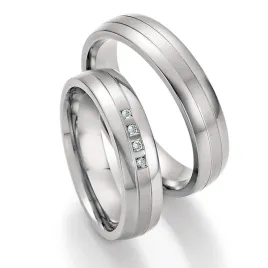 Snubní prsteny titan přírodní diamant 0.052 ct SP-20070