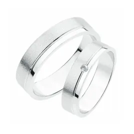 Snubní prsteny stříbro 925 zirkon 0.025 ct SP-233-Ag