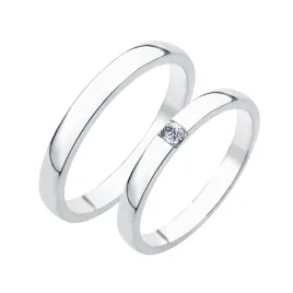 Snubní prsteny stříbro 925 zirkon 0.060 ct SP-230-Ag