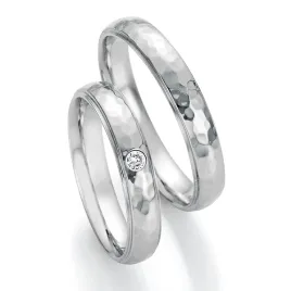 Snubní prsteny ocel přírodní diamant 0.039 ct SP-22090