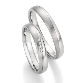 Snubní prsteny ocel přírodní diamant 0.040 ct SP-22130