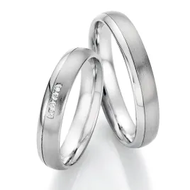 Snubní prsteny ocel přírodní diamant 0.040 ct SP-22170