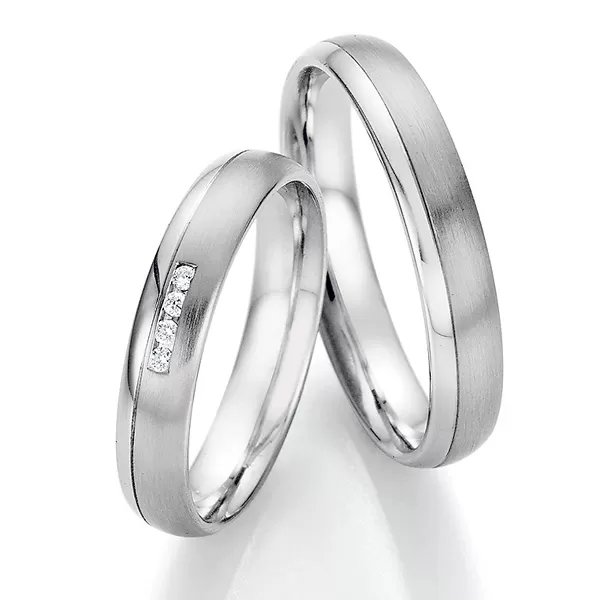 Snubní prsteny ocel přírodní diamant 0.040 ct SP-22170