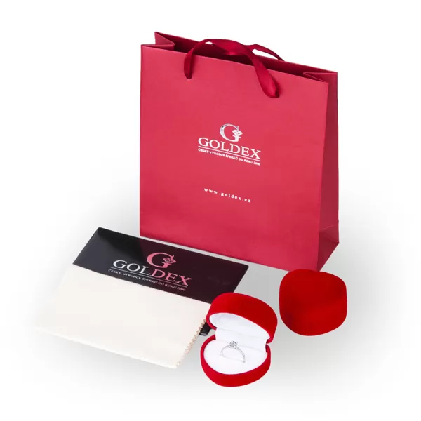 Zásnubní prsten bílé zlato 585/1000 zirkon ZP-10770