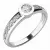 Zásnubní prsten bílé zlato 585/1000 přírodní diamant 0.184 ct G/SI ZP-10746D