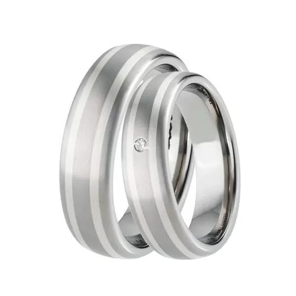 Snubní prsteny titan zirkon TS-88002