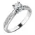 Zásnubní prsten bílé zlato 585/1000 přírodní diamant 0.366 ct G/SI ZP-10745D