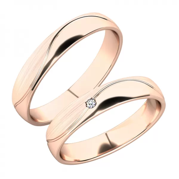 Snubní prsteny bílé zlato 585 zirkon 0.028 ct G/SI SP-282B