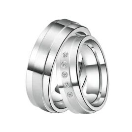 Snubní prsteny ocel zirkon ST-88083