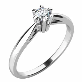 Zásnubní prsten bílé zlato 585/1000 přírodní diamant 0.130 ct G/SI ZP-10769D