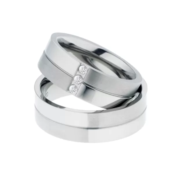 Snubní prsteny titan zirkon TR-88002