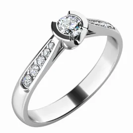 Zásnubní prsten bílé zlato 585/1000 přírodní diamant 0.273 ct G/SI ZP-10755D