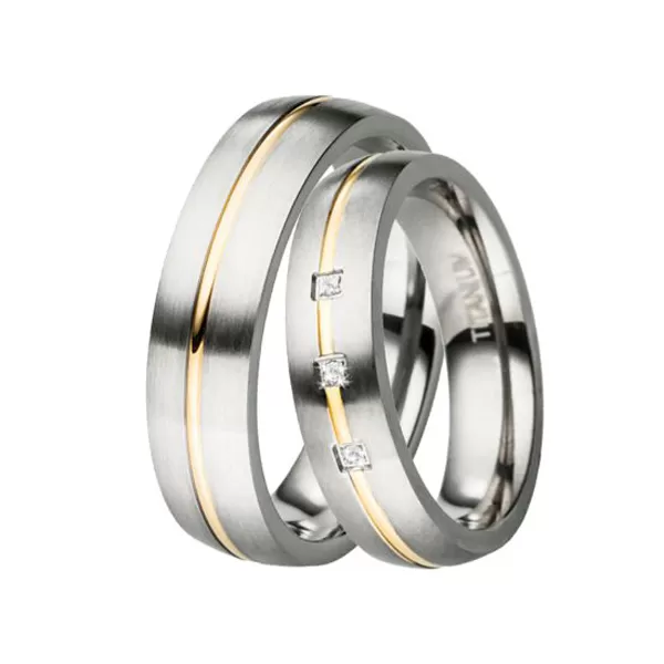 Snubní prsteny titan zirkon TR-88020