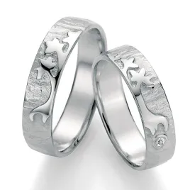 Snubní prsteny stříbro 925 přírodní diamant 0.025 ct SP-51090