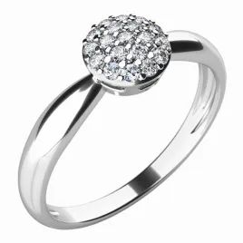Zásnubní prsten bílé zlato 585/1000 přírodní diamant 0.152 ct G/SI 10767D