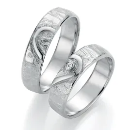 Snubní prsteny stříbro 925 přírodní diamant 0.025 ct briliantem SP-51150