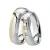 Snubní prsteny ocel zirkon se zlacením ST-88049