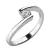 Zásnubní prsten bílé zlato 585/1000 přírodní diamant 0.130 ct G/SI ZP-10762D