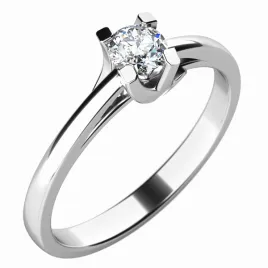 Zásnubní prsten bílé zlato 585/1000 přírodní diamant 0.130 ct G/SI ZP-10764D