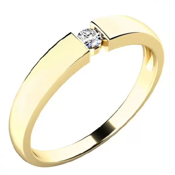 Zásnubní prsten bílé zlato 585/1000 zirkon ZP-10771