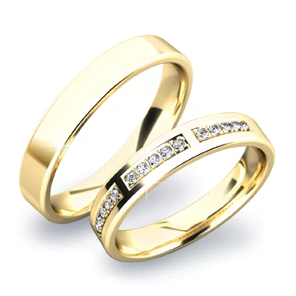 Snubní prsteny bílé zlato 585 zirkon 0.105 ct G/SI SP-61018B