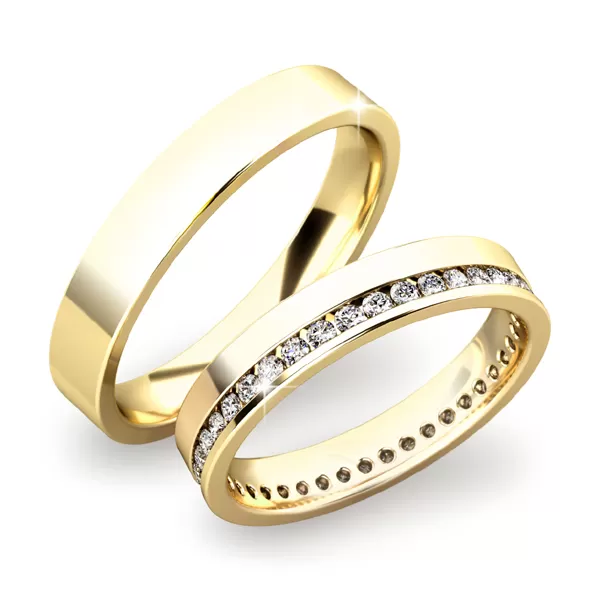 Snubní prsteny bílé zlato 585 zirkon 0.480 ct G/SI SP-61036B