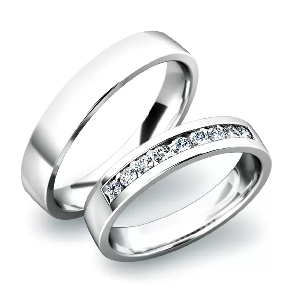 Snubní prsteny žluté zlato 585 zirkon 0.243 ct G/SI SP-61037