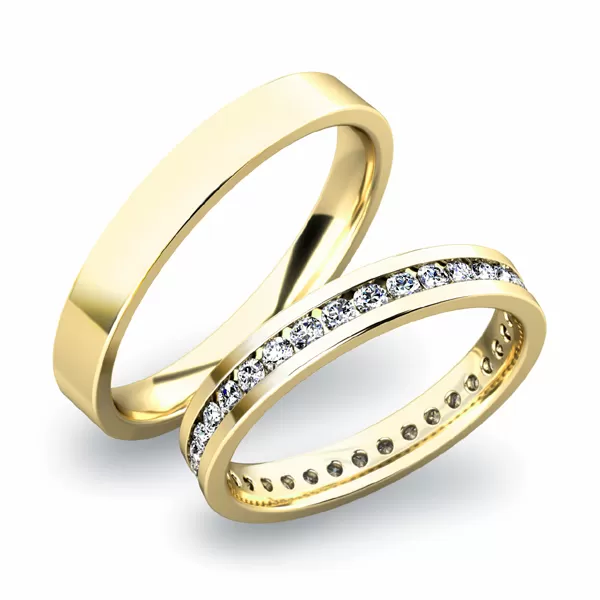 Snubní prsteny bílé zlato 585 zirkon 0.544 ct G/SI SP-61032B