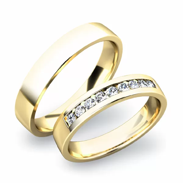 Snubní prsteny bílé zlato 585 zirkon 0.243 ct G/SI SP-61037