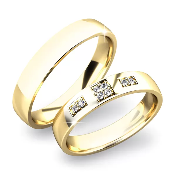 Snubní prsteny bílé zlato 585 zirkon 0.048 ct G/SI SP-61034B