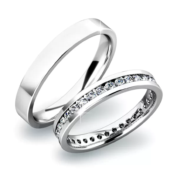 Snubní prsteny žluté zlato 585 zirkon 0.544 ct G/SI SP-61032Z