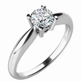 Zásnubní prsten bílé zlato 585/1000 přírodní diamant 0.33 ct G/SI ZP-10702-DIA